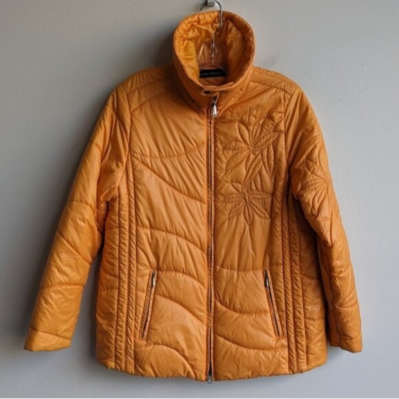 Luisa Cerano orange floral puffer jacket - Picture 5 of 7